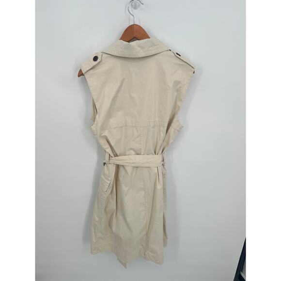 BANANA REPUBLIC NWT Trench Dress in Transition Cream White // L - Picture 10 of 11